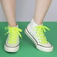 thumbnail image 6 of 2pair Double Layers Flat Shoelaces Yellow Green for Sneakers Adults Kids 24"-72", 6 of 7
