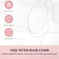 thumbnail image 4 of White Kids Veil Crown Veil Cosplay Rhinestone Crown Veil Hair Accessories Birthday Photo Props Gift with Hair Comb, 4 of 9