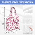 thumbnail image 2 of Xecao's Girl Butterfly Canvas Tote Bag is a versatile choice for women, serving as a stylish beach bag, shopping bag,and reusable grocery bag., 2 of 5
