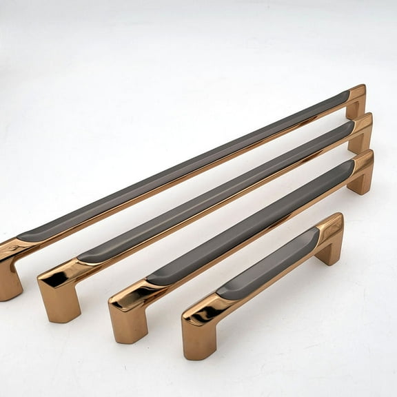 Modern Grey Gold Handles Pulls Cabinet Drawer Dresser Furniture Knob Handle Pulls Version 2 - 1 pcs, Size- 11.1 Inch