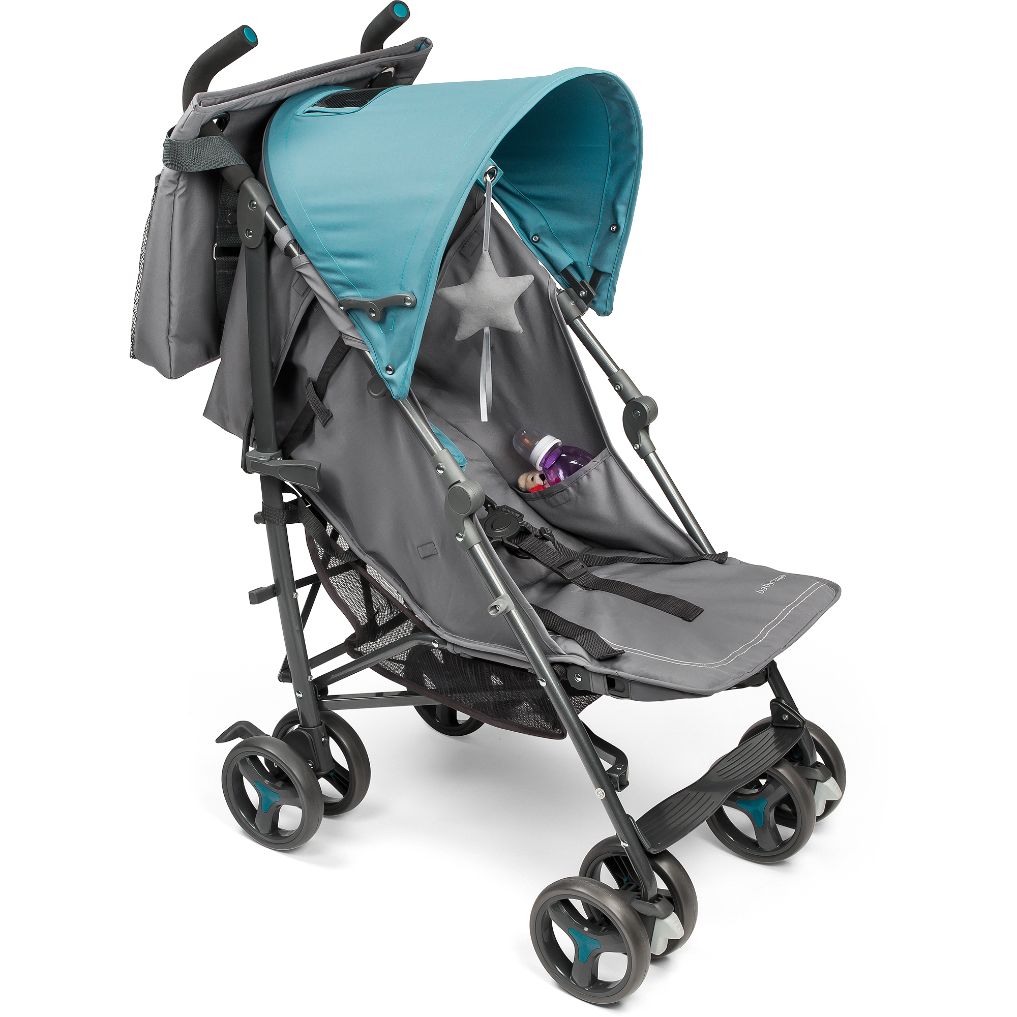 Baby Cargo Series 50 Bundle Stroller and BONUS Diaper Bag; Charcoal/Teal - image 5 of 7