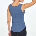 thumbnail image 3 of HappyYEE Summer Breathable Tank Tops for Women Wide Strap Sleeveless Tops Lightweight Casual Soft Yoga Sport Tank Tops ,Blue,M, 3 of 6