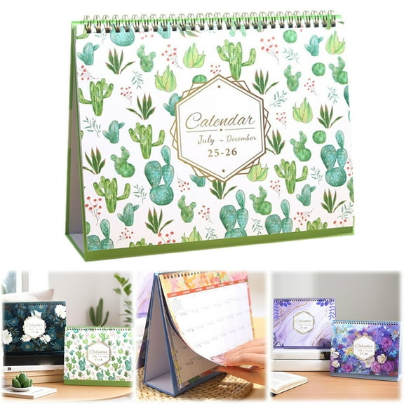 BinKFF Desk Calendar 2026 - Academic Year Large Wall Calendar (January 2025 - December 2025) - 8” x 10” Desktop or Hanging Monthly Planner for Home or Office - Seasonal