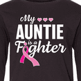 thumbnail image 4 of Inktastic Breast Cancer Awareness My Auntie is a Fighter Long Sleeve Youth T-Shirt, 4 of 5