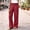 Red plus size wide leg pants a1, variant on Cagogo Women Plus Size Wide Leg Elastic Waist Trousers with Pockets Casual Loose Long Pants Travel Work Lounge Bottoms Summer Beachwear, Pink XL