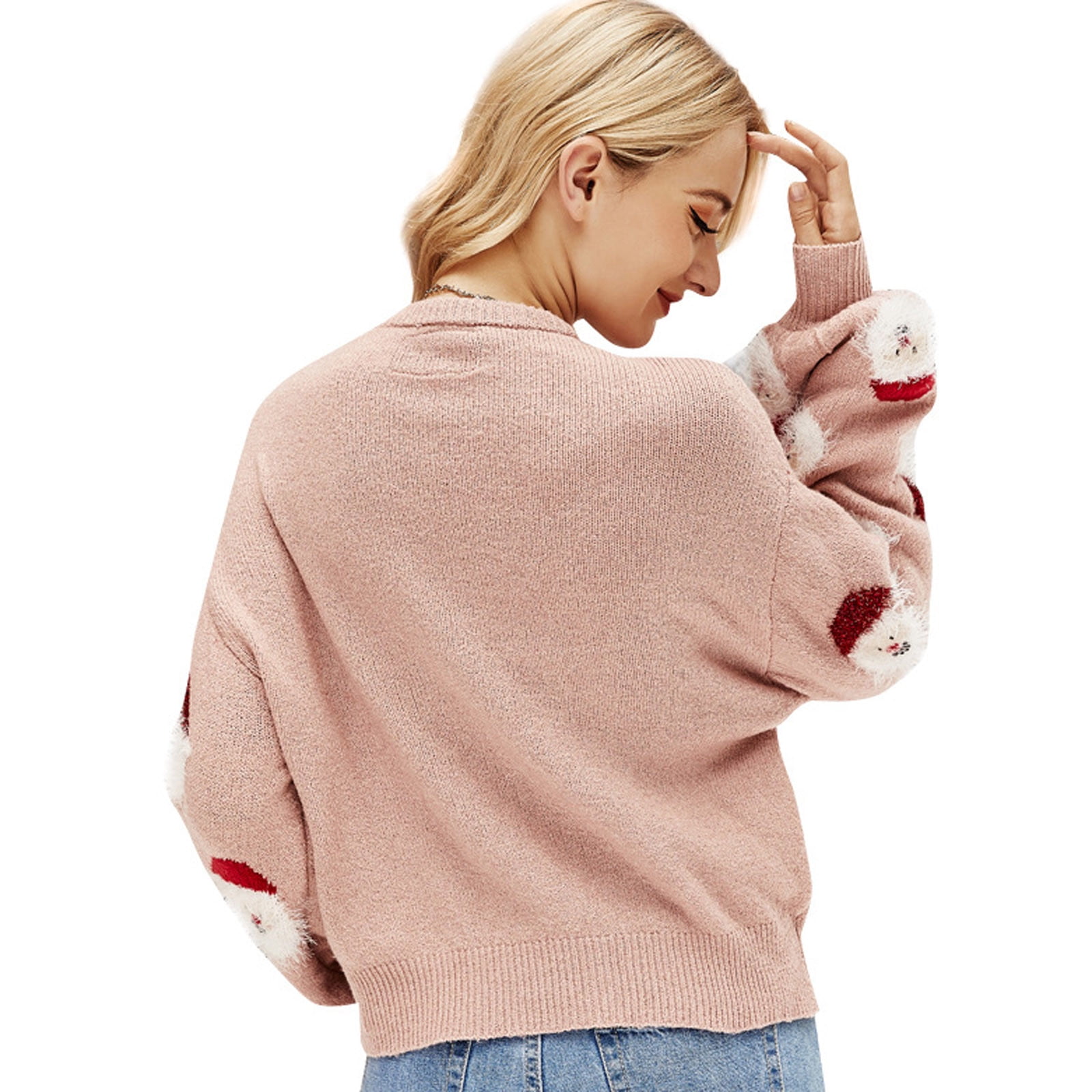 Pull De Noël Femme Moche Rigolo - Manches Longues, Imprimé Bonhomme De Neige, Multicolore - Taille Grande