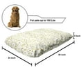 thumbnail image 2 of Christmas Pet Bed, New Year's Eve Xmas Celebration Doodle Style Swirls Stars and Snowflakes, Resistant Pad for Dogs and Cats Cushion with Removable Cover, 24" x 39", Yellow and Sepia, by Ambesonne, 2 of 4