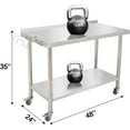 thumbnail image 3 of Zzistar NSF Stainless Steel Work Table,Metal Table Cart Heavy Duty Worktable with Caster Wheel, Commercial Workstation for Kitchen, 3 of 4