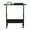 Black, variant on Portable Multi-Purpose Small Side Table - Mobile Laptop Wheels Compact Room Divider Shelf for Office