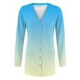 thumbnail image 6 of Delayuji Women’s Cardigan Lightweight Soft Knit Gradient Color Long Sleeve Open Front Coat Cardigan For Women Spring Outfit, 6 of 6