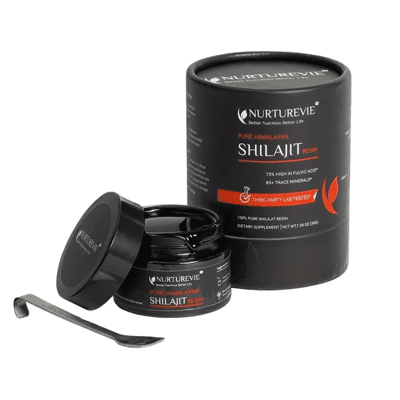 Nurturevie Shilajit Resin 30g – Pure Himalayan, Organic, High Potency Mineral Supplement for Energy & Vitality – 75 Servings