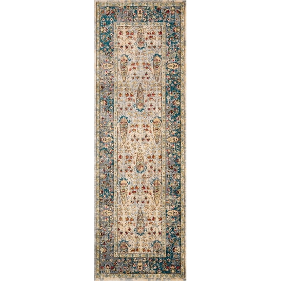 Loloi Isadora Oriental Sand / Steel Area Rug