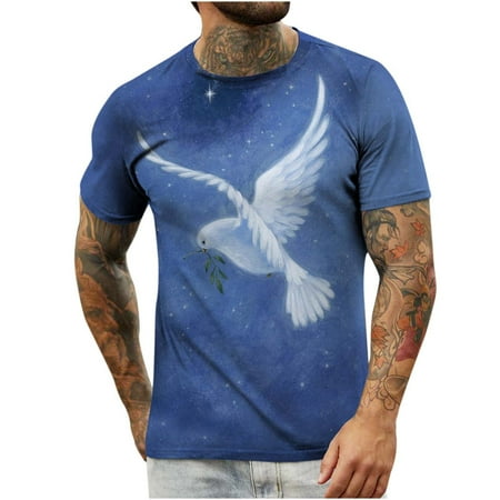 

LWZWM Men s Tennis Club Shirt Career Blouse Everyday T-Shirt 3D Graphic Print Short Sleeve Top Business Tops Bra Cami Tank Bra Bowling Tee Bodybuilding Tops Basic Tops Navy XXXL