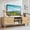 Natural Oak 62.2inch, variant on Hanyu 62.2” Wave TV Stand Mid Century Modern Entertainment Center with Storage & Open Shelves, Media Console for TVs up to 75 Inches Living Room Bedroom (Walnut 62.2inch)