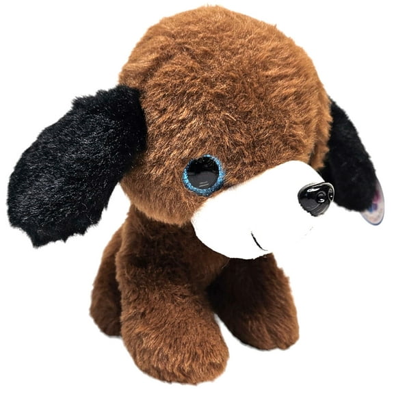7" Puppy Plush Glitter Eyes Stuffed Animal