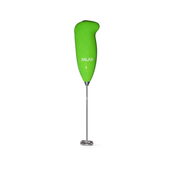 Battery Operated Handheld Electric Milk Frother, Stainless Steel Whisk Coffee Foam Maker and Drink Mixer for Latte, Cappuccino and Matcha (Green)