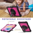 thumbnail image 6 of Timoom Samsung Galaxy Tab S6 Lite 10.4 P610 P615 Case [Full-Body] & [Shock Proof] Hybrid Armor Protective Case with 360 Rotating Stand & Strap for Samsung Galaxy Tab S6 Lite 10.4 P610 P615 - Rose Red, 6 of 8