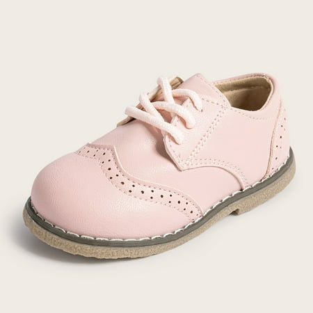 

Boys PU Leather Shoes Lace Up Non-Slip Loafer
