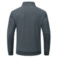 thumbnail image 4 of Xidunhg Men's Quarter Zip Sweatshirt Long Sleeve Waffle Casual Pullover Sweatshirt with Pocket Dark Grey L, 4 of 8