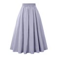 thumbnail image 3 of Midi Skirts for Women Elastic High Waisted A Line Flowy Pleated Skirt Business Casual Elegant Vintage Skirts, XL, 3 of 3