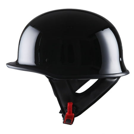 1Storm Novelty Motorcycle Helmet Half Face German Style DOT Approved: HKY602 Glossy (Best Dot German Motorcycle Helmet)