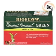 3x Boxes Bigelow Constant Comment Green Tea - 20 Pouches Per Box - 1.18oz