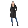 thumbnail image 3 of Haute Edition Women' Walker Wool Blend 3/4 Belted Long Jacket Winter Coat, 3 of 6
