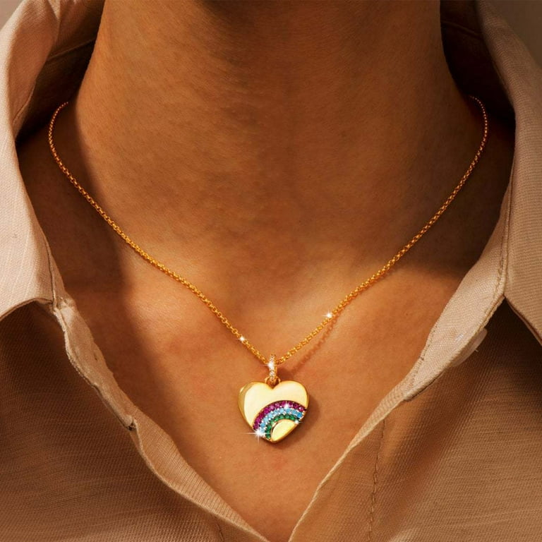 Heart shaped necklace clearance walmart