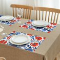thumbnail image 3 of Pioneer Flower Floral Print Pattern Summer Placemats Table Placemats Set Of 4-Linen Kitchen Washable Placemats Table Mats 12x18 Inch Non-Slip Heat Resistant, 3 of 5