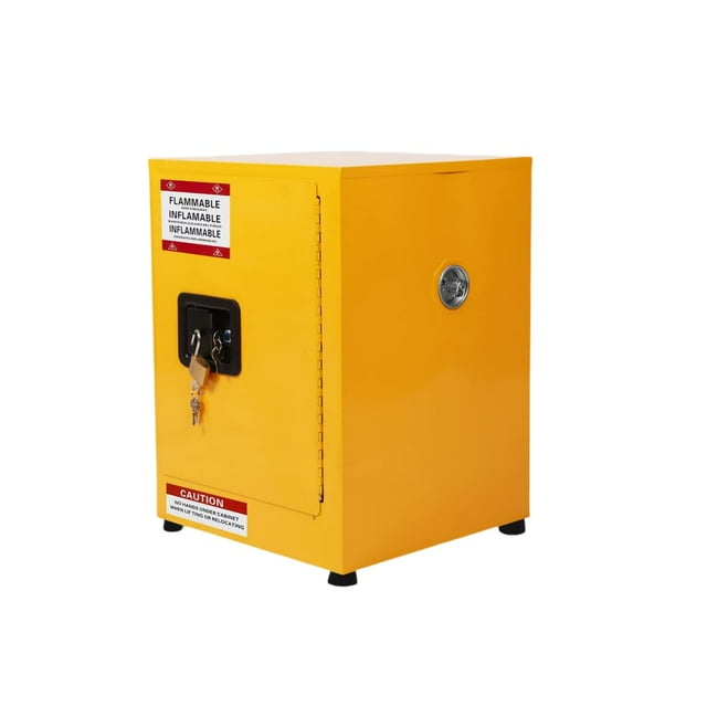 Kojooin Flammable Safety Cabinet Galvanized Steel Storage Cabinet, 17" x 17" x 18"