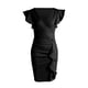 thumbnail image 5 of VISgogo Vestido de manga corta ajustado para mujer, de una pieza con escote en V profundo de color sólido en 10 colores, S / M / L / XL VISgogo moda, 5 of 9