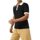 thumbnail image 3 of TRKIYQC - Polo para hombre con cremallera de un cuarto, casual, manga corta, cuello de solapa, color en contraste, tops ajustados TRKIYQC  Moda，ocio, 3 of 9