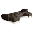 thumbnail image 4 of Sala Modular Doble Chaise Makora Travis con Memory Foam Color Chocolate Lino Respaldo Reclinable de 3 Posiciones, 4 of 7