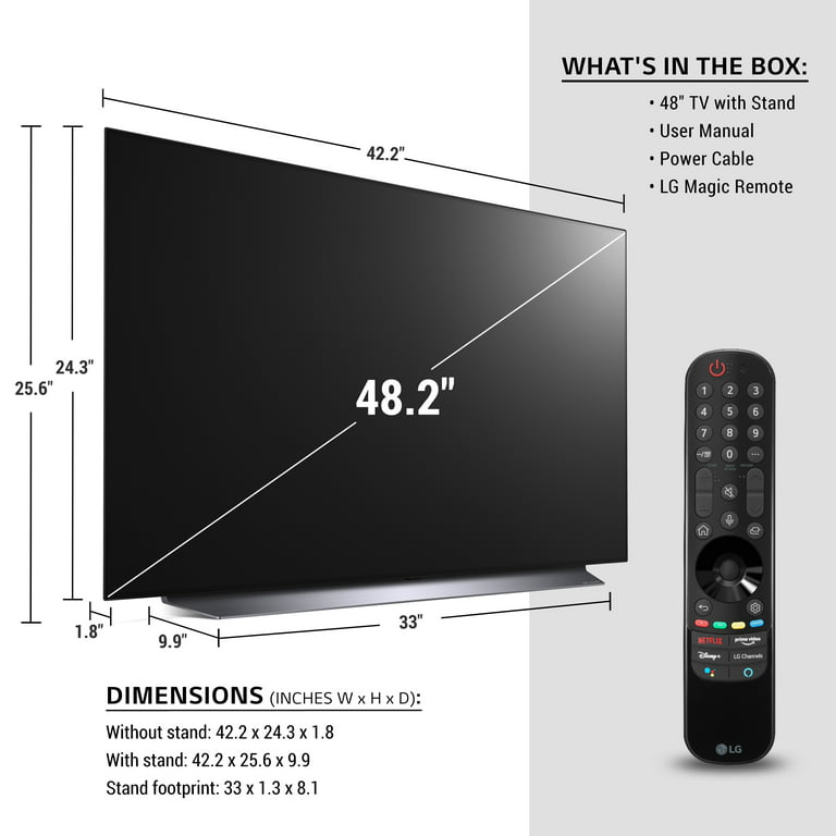 LG OLED48C1ALA 48´´ 4K IPS OLED 120Hz TV Black