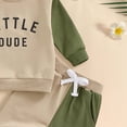 thumbnail image 5 of UngA Toddler Baby Boy Fall Winter Clothes Mamas Little Boy Outfit Letter Long Sleeve Sweatshirts and Jogger Pants Set (Beige,0-6 Months), 5 of 6