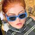 thumbnail image 4 of Blue Sunglasses for Women Beach Accessories PC Classic Retro UV Protection Driving Sun Glasses One Size, 4 of 5