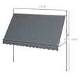 thumbnail image 3 of Retractable Patio Awning 11.5ft x 4ft, Non-Screw, UV Resistant, Adjustable, Dark Gray, 3 of 9