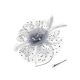 thumbnail image 2 of Diadema de nailon con flores, cintas de malla, plumas y clip para fiesta de té. Ideal para niñas y mujeres., 2 of 6