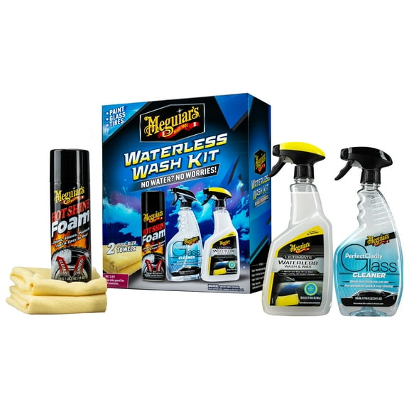 Meguiar’s Waterless Wash Kit - Gently Cleans, Adds Shine, and Protects Without Water