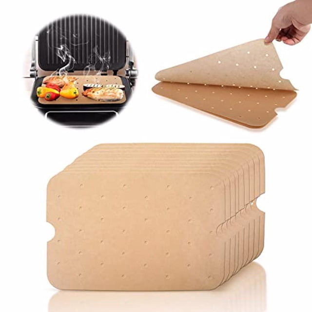 jesticaly 100 Pcs Simplifier la Routine de Cuisson avec Tapis Doublure Antiadhésive pour Friteuse à Air Chaud 1 Ensemble