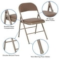 thumbnail image 5 of Flash Furniture HERCULES Series Double Braced Beige Vinyl Folding Chair, 5 of 12