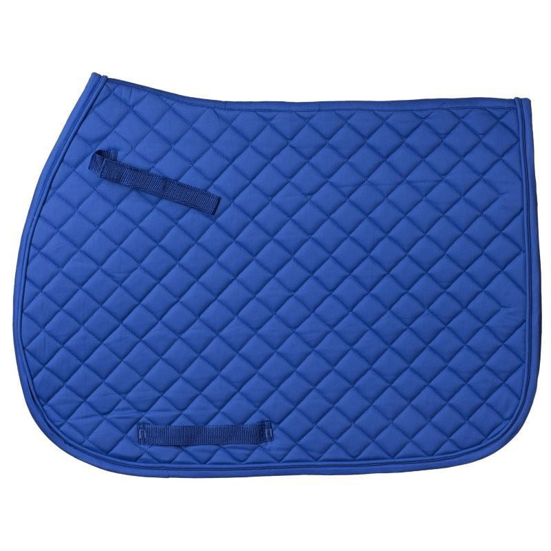 Equiroyal Navy Blue Contour Quilted English Saddle Pad w/ Shock Pad Horse Tack