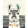 thumbnail image 2 of Zarris, Chariklia 15x18 White Modern Wood Framed Museum Art Print Titled - Party Llama III, 2 of 4