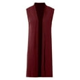 thumbnail image 4 of Womens Cardigan Long Sweater Vests Sleeveless Open Front Tunic Vest Long Tops Lightweight Cardigans, 4 of 5