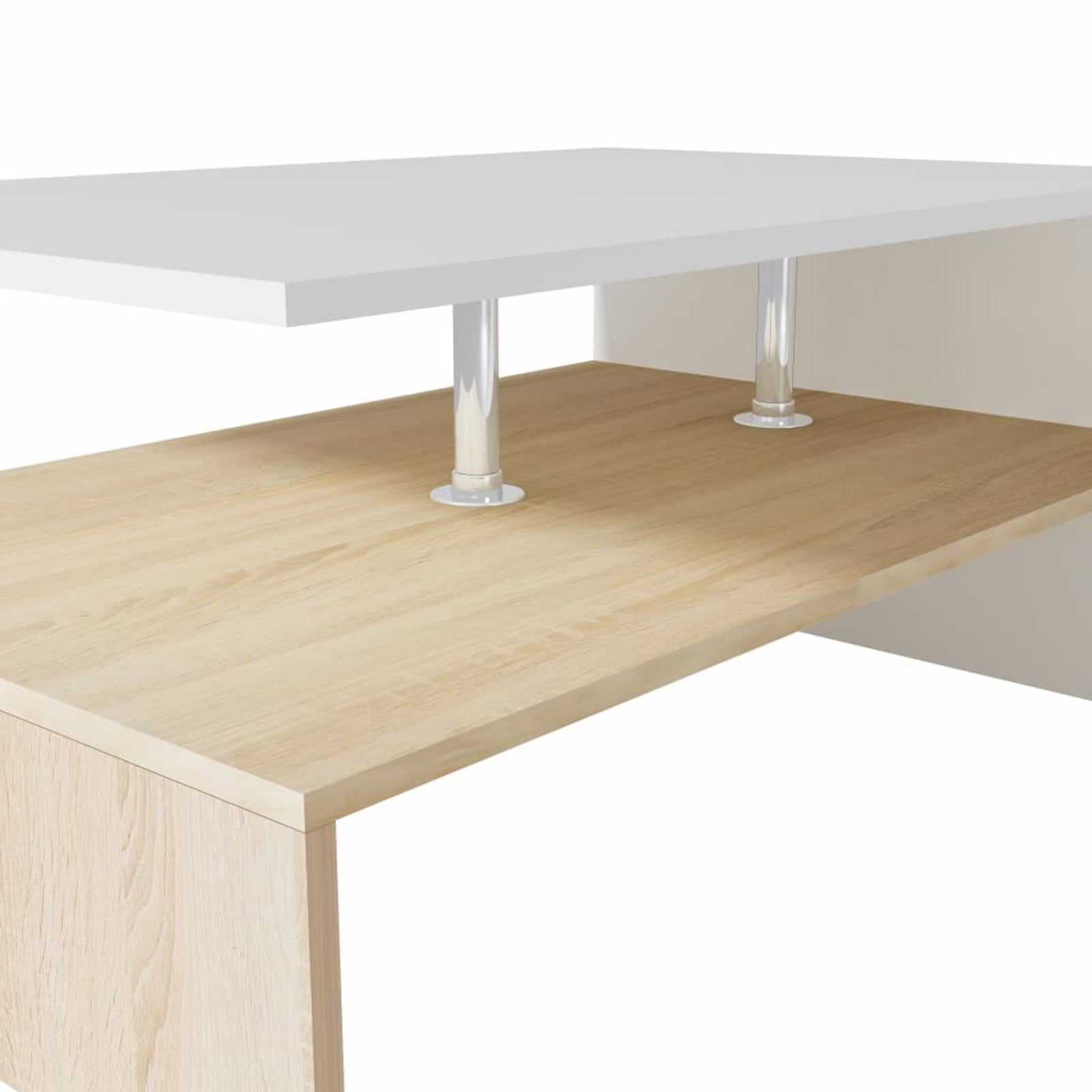 Details about   Coffee Table Chipboard 35.4"x23.2"x16.5" Oak and White PVC edges stable durable 