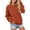 Brick Red, variant on Women Solid Color Crewneck Sweatshirt with Front Pocket, Hoodless Long Sleeve Loose Fit Plain Pullover Top Soft Casual Daily Basic Sweatshirt(Blue,M)