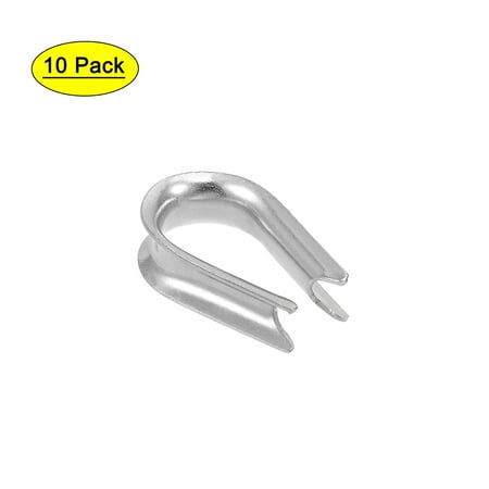 

10Pcs M5 Stainless Steel 5/32 -3/16 Wire Rope Cable Thimbles
