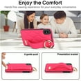 thumbnail image 5 of Allytechgroup 2024 New Trendy Back Case Cover for Apple iPhone X/ iPhone XS, Premium PU Leather Luxury Design with Ring Holder Stand Bracket Bumper Shockproof Phone Case for Girls Women, Rose, 5 of 8