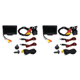 thumbnail image 3 of 2X Rear View Camera Wide Degree 4.3inch TFT LCD Display or Monitor Waterproof Night Vision Reversing Backup,2 x monitor 2 x 8-light model rear view camera 2 x video cable 4 cables 4 x screws, 3 of 8