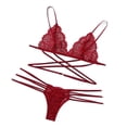 thumbnail image 2 of Conjuntos de lencería, de ropa interior de ropa interior de s mujeres del cordón del cuerpo para s mujeres Rojo M Macarena traje de baño de bikini de mujer, 2 of 8
